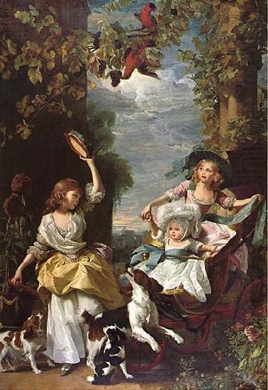 John Singleton Copley The Three Youngest Daughters of King George III china oil painting image